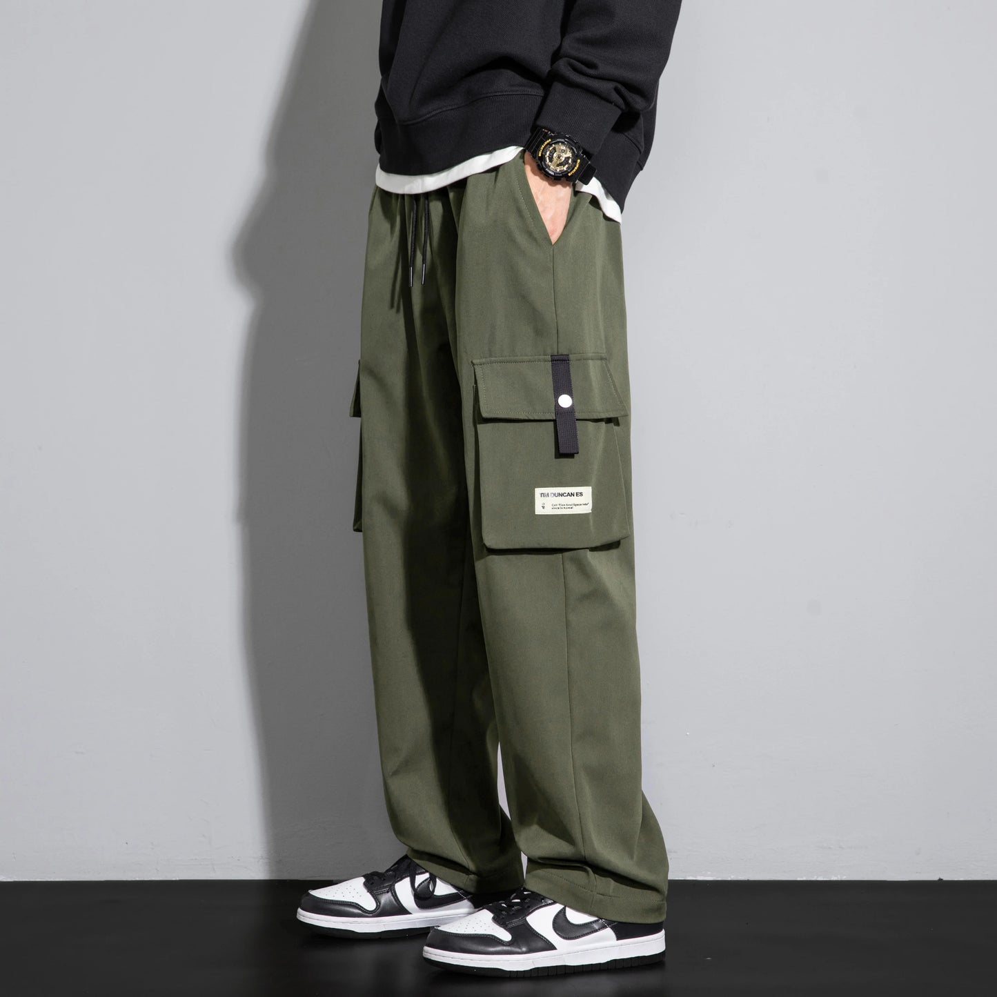 8XL Cargo Pants Men Spring Autumn Winter Outdoor Hiking Pant Man Korean Fashion Casual Loose Straight Plus Size Pants