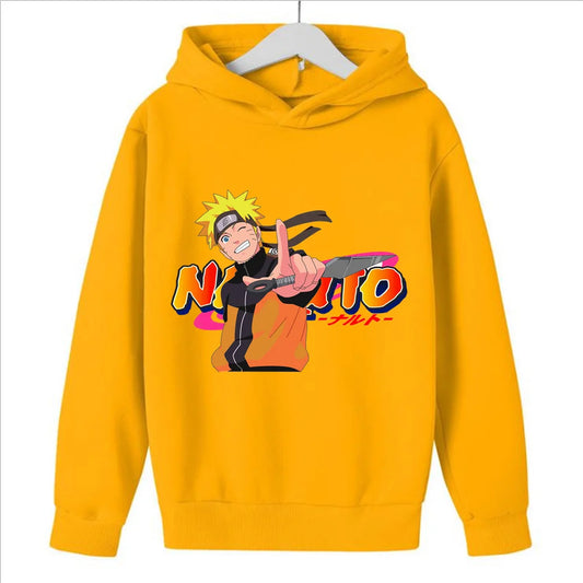 2024 New Naruto Kids Cartoon Hoodie Sweatshirt Japanese Anime Boys Girls Sport Sweater Cosplay Costume Children Pullovers Tops