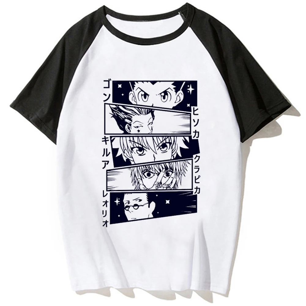 Killua Zoldyck t shirt women soft fabric Tee girl harajuku anime graphic clothes