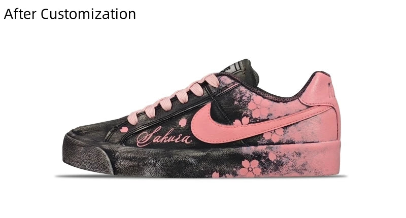 【Customize】Nike Court Royale Skateboarding Shoes Unisex Low-top Pink-AO2810-102