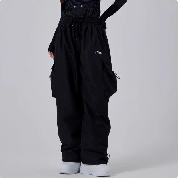 2025 Men Women Baggy Ski Pants Waterproof 15000 Windproof Loose Snowboarding Pants  Snowpants Outdoor Hip-hop Ski Cargo Pants