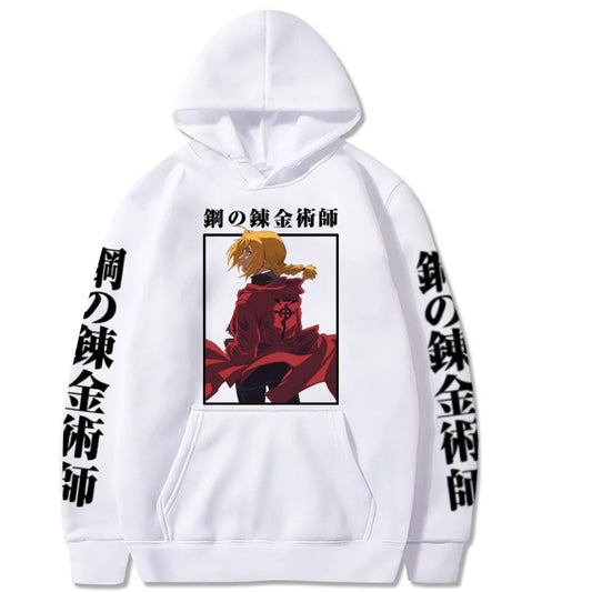 Edward Elric Graphic Print Hooded Anime Fullmetal Alchemist Clothes Men Women Oversized Hoodies Streetwear Harajuku Sweatshirt