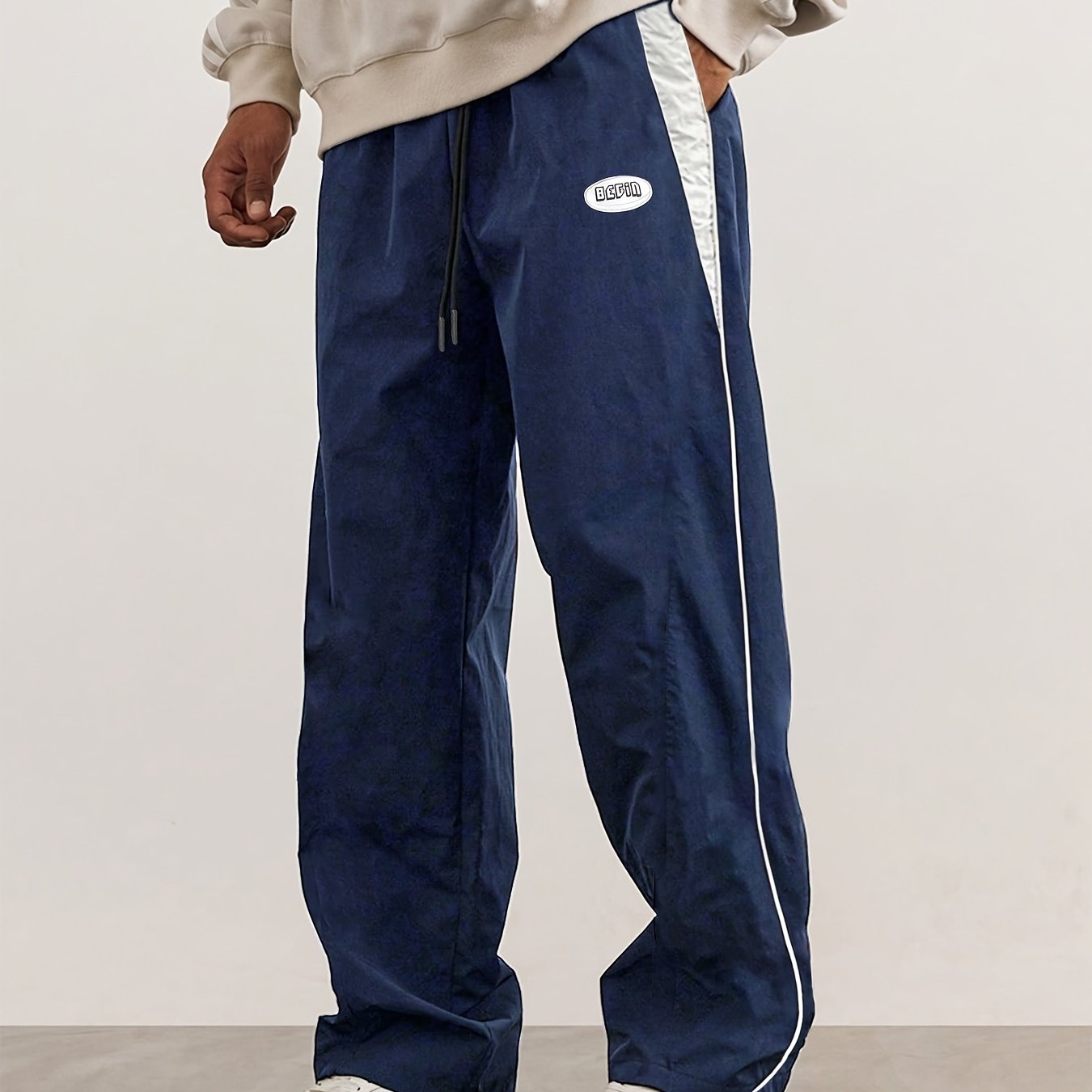 Men's Casual Loose Fit Drawstring Sweatpants, Lightweight Comfy Pants For Sport And Casual Wear